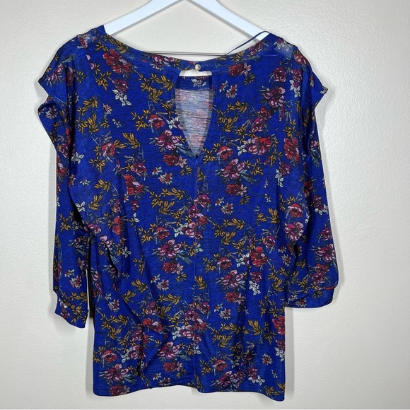 Free People Blue Floral Blouse - Picture 4 of 11